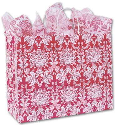 Honeysuckle Damask Shoppers, 16 x 6 x 12 1/2 - Office and Business Supplies Online - Ipayo.com