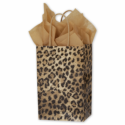Leopard Printed Shoppers, 5 1/4 x 3 1/2 x 8 1/4 - Office and Business Supplies Online - Ipayo.com