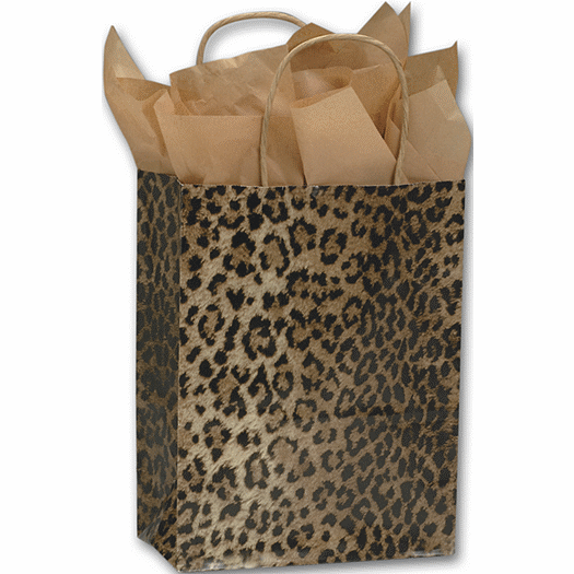 Leopard Printed Shoppers, 8 1/4 x 4 1/4 x 10 3/4 - Office and Business Supplies Online - Ipayo.com