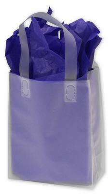 8 x 4 x 10 Clear Frosted High Density Flex Loop Shoppers, 8 x 4 x 10