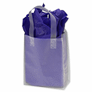 Clear Frosted High Density Flex Loop Shoppers, 8 x 4 x 10