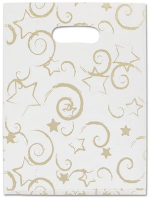Stars Frosted High Density Merchandise Bags, 9 x 12 - Office and Business Supplies Online - Ipayo.com