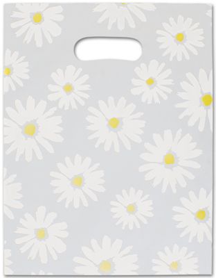 Daisy Frosted High Density Merchandise Bags, 9 x 12