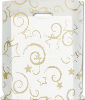 Stars Frosted High Density Merchandise Bags, 12 x 15 - Office and Business Supplies Online - Ipayo.com