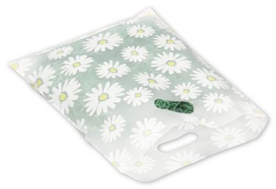 Daisy Frosted High Density Merchandise Bags, 12 x 15