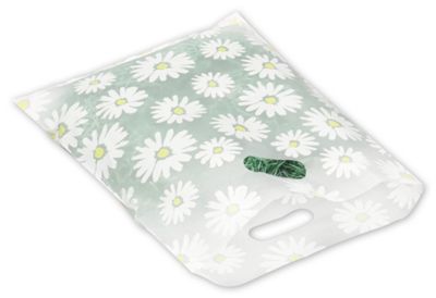 12 x 15 Daisy Frosted High Density Merchandise Bags, 12 x 15