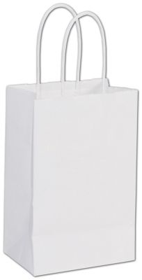 White Paper Shoppers Mini Cub, 5 1/4 x 3 1/2 x 8 1/4