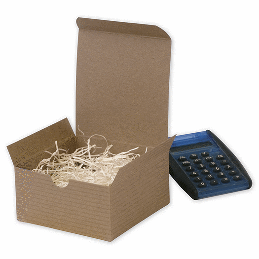 Kraft One-Piece Gift Boxes, 4 x 4 x 2 - Office and Business Supplies Online - Ipayo.com