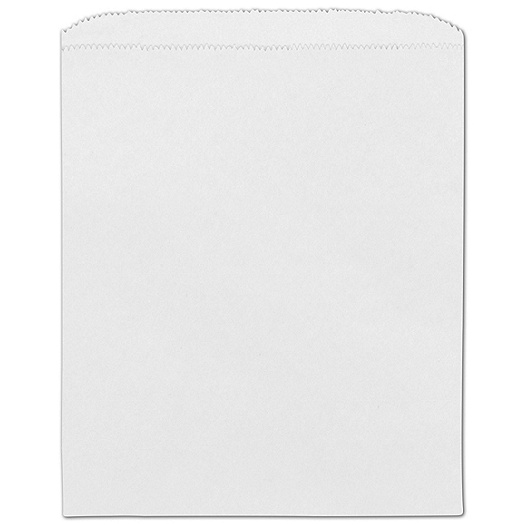 White Paper Merchandise Bags, 8 1/2 x 11