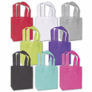 6 1/2 x 3 1/2 x 6 1/2 Colored Frosted High Density Shoppers, 6 1/2 x 3 1/2 x 6 1/2