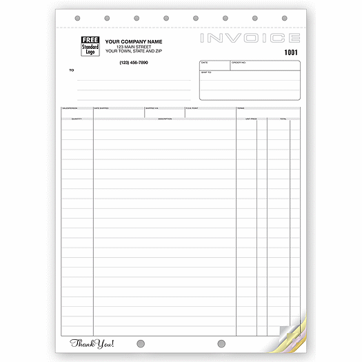 Classic Design, Large Format Shipping Invoices