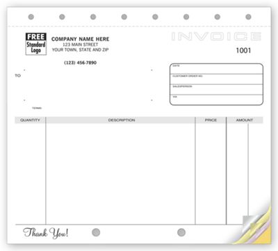 8 1/2 x 7 Classic Unlined Small Invoices