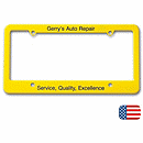 Let your customers know you're thinking about them by sending them custom imprinted promotional License Plate Frames. Drive thousands of free exposures to your business with these high-visibility promotional license plate frames.