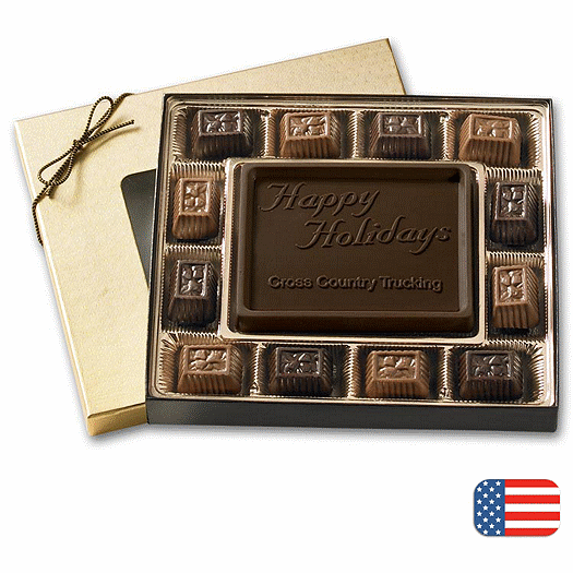 Dark Chocolate Truffle Gift Box - 8 oz. - Office and Business Supplies Online - Ipayo.com