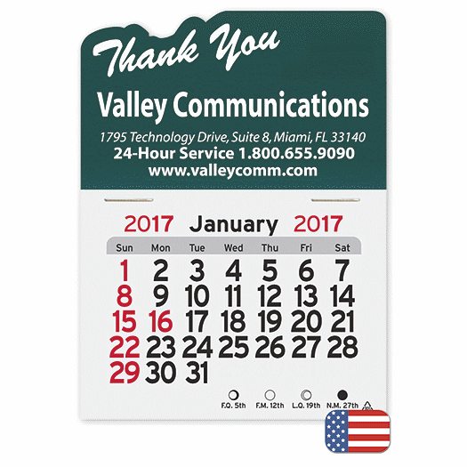 Monthly Magnetic Thank You Calendar - Office and Business Supplies Online - Ipayo.com
