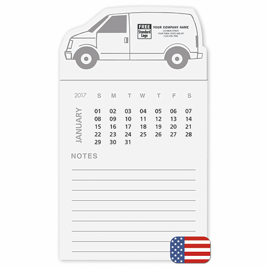 BIC Magnetic Van Shaped Calendar with Notepad - Office and Business Supplies Online - Ipayo.com