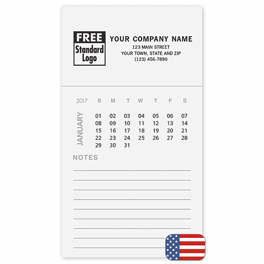 BIC Magnetic Rectangle Calendar with Notepad - Office and Business Supplies Online - Ipayo.com