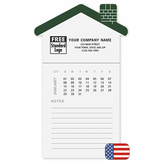 BIC Magnetic House Shaped Calendar with Notepad - Office and Business Supplies Online - Ipayo.com