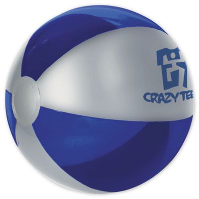 16 16  Silver and Blue Beach Ball