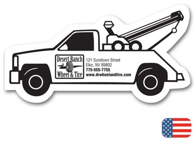 4 1/4 x 2 1/4 Tow Truck Magnet