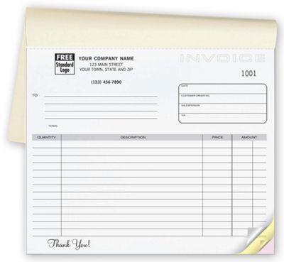 8 1/2 x 7 Invoices – Classic Small Lined Booked