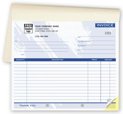 8 1/2 x 7 Invoices – Small Lined Booked
