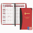 3 3/4 x 6 5/16  closed  7 1/2 x 6 5/16  open 2017 Ascot Executive Monthly Planner