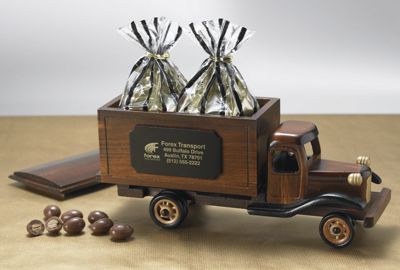 1950's Delivery Truck Filled with Chocolate Almonds - Office and Business Supplies Online - Ipayo.com