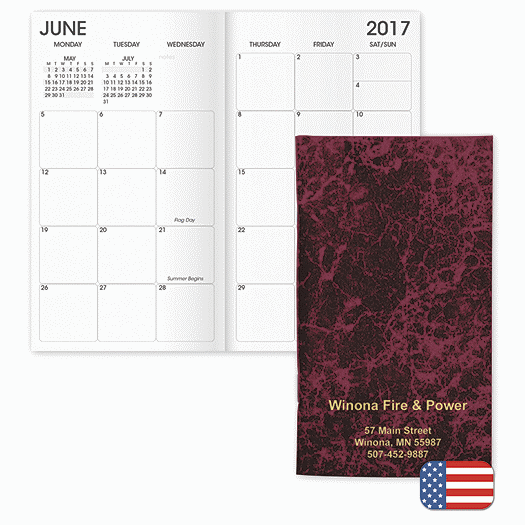 Marble Stitched Monthly Planner - Office and Business Supplies Online - Ipayo.com