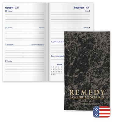 2017 Marble Stitched Weekly Planner