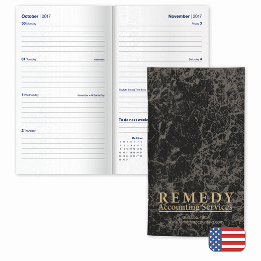 Marble Stitched Weekly Planner - Office and Business Supplies Online - Ipayo.com