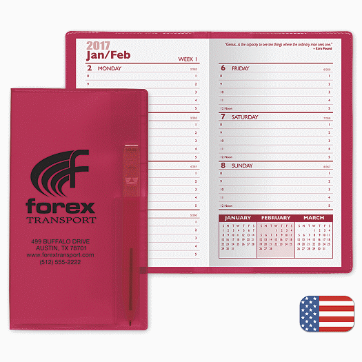 Translucent Vinyl Weekly Planner w/ Flat Pen - Office and Business Supplies Online - Ipayo.com