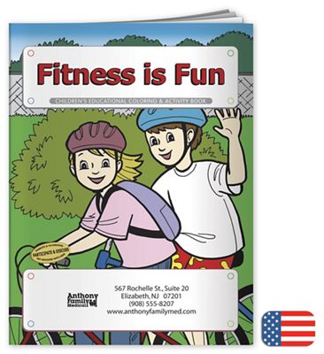 8 x 10 1/2 Fitness Is Fun Coloring Book