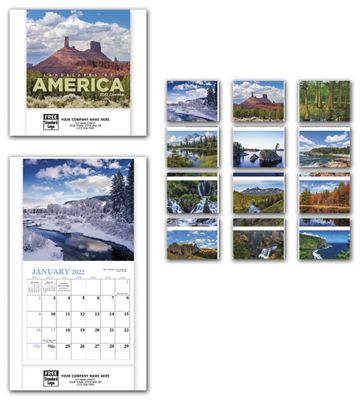 6 x 13 2017 Landscapes of America Mini Wall Calendar