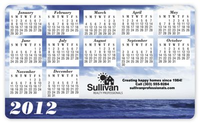 Blue Sea Scene Label Calendar