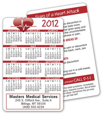 Healthy Heart Wallet Calendar