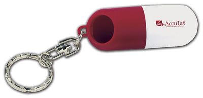 Capsule Pill Holder Key Ring