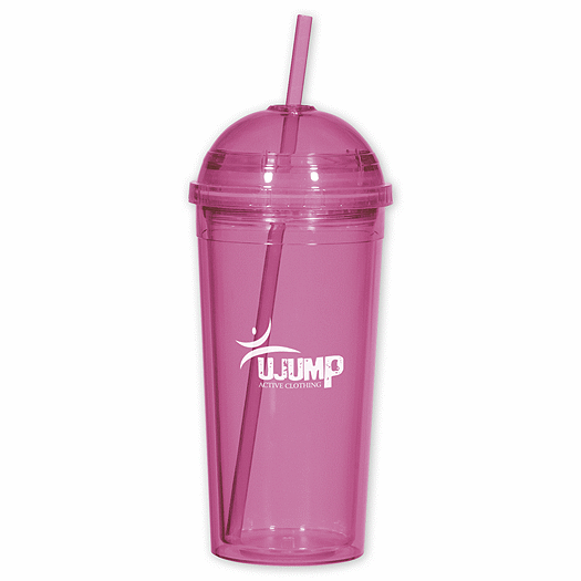 Double Wall Acrylic Domed Tumbler With Straw, 24 Oz. - Office and Business Supplies Online - Ipayo.com