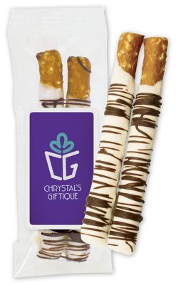 2 pc Chocolate Dipped Pretzel Bag - Office and Business Supplies Online - Ipayo.com