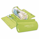 This personal amenity travel roll is great for business travelers. Case Includes: Removable zippered amenity pouch Bring on the Go! Double snap closure keeps items secure during travel Plenty of Storage  3 sleeves for personal items
