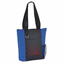 With many pockets for storage, the Infinity Tote is a great bag to carry on the go. Durable Bag Handles! Double 27  reinforced webbed handles. Plenty of Storage! Zippered main compartment. Side mesh pocket. Convenient! Key ring.