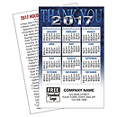 2 1/4 X 3 1/2 2017 Blue Thank You Standard Wallet Calendar