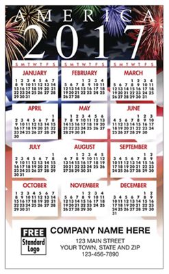 2017 US Patriotic Label Calendar