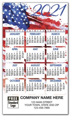 2017 US Patriotic Magnet Calendar