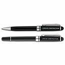 What could be a more elegant show of appreciation than this handsome set? One pen is a twist-action ball-point and the second is a smooth-writing roller ball.
