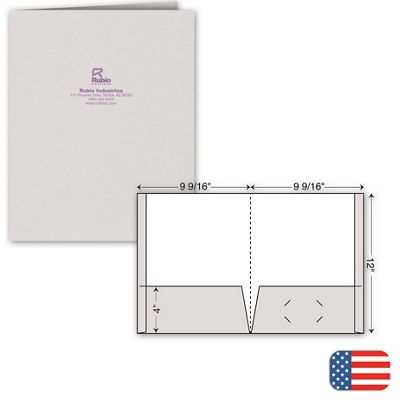 9 9/16 x 12 Reinforced Presentation Folder – Foil Imprint