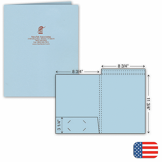 Top Tab Presentation Folder - Ink Imprint - Office and Business Supplies Online - Ipayo.com