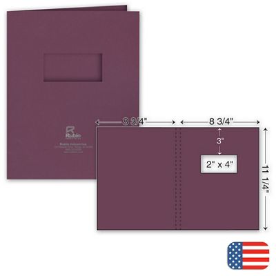 8 3/4 X 11 1/4 One Part Extra Capacity Report Cover – Foil Imprint w/window