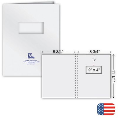 8 3/4 X 11 1/4 One Part Extra Capacity Report Cover – Ink Imprint w/window