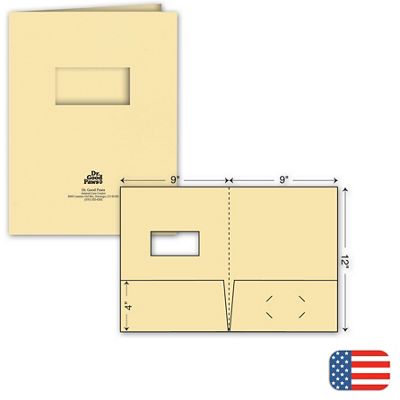 9 X 12 Standard Presentation Folder – Ink Imprint – w/window